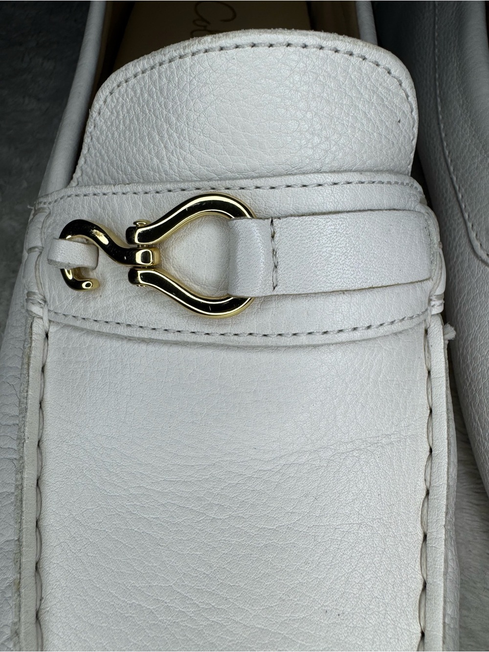 Cole Haan Nike Air White Leather Driving Loafers Size 10B - Picture 2 of 9